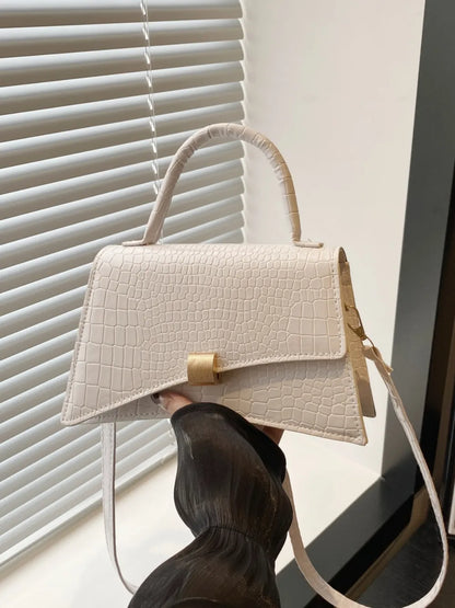 Bolso de Mano Pequeño de Piel Sintética de Color Liso