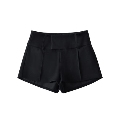 Shorts A-line de cintura baja y corte slim