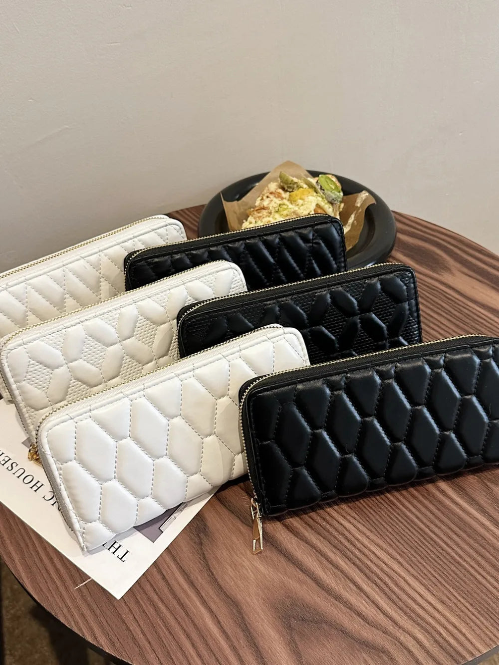 Cartera Pequeña de Piel Sintética de Color Liso