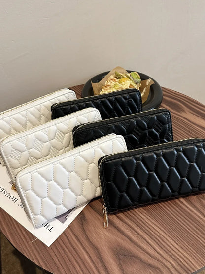 Cartera Pequeña de Piel Sintética de Color Liso