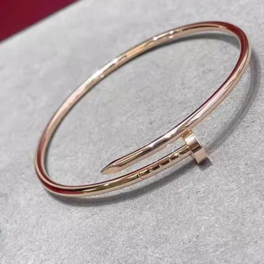 Pulsera de Plata 925 con Diamantes Tres Círculos Chapada en Oro
