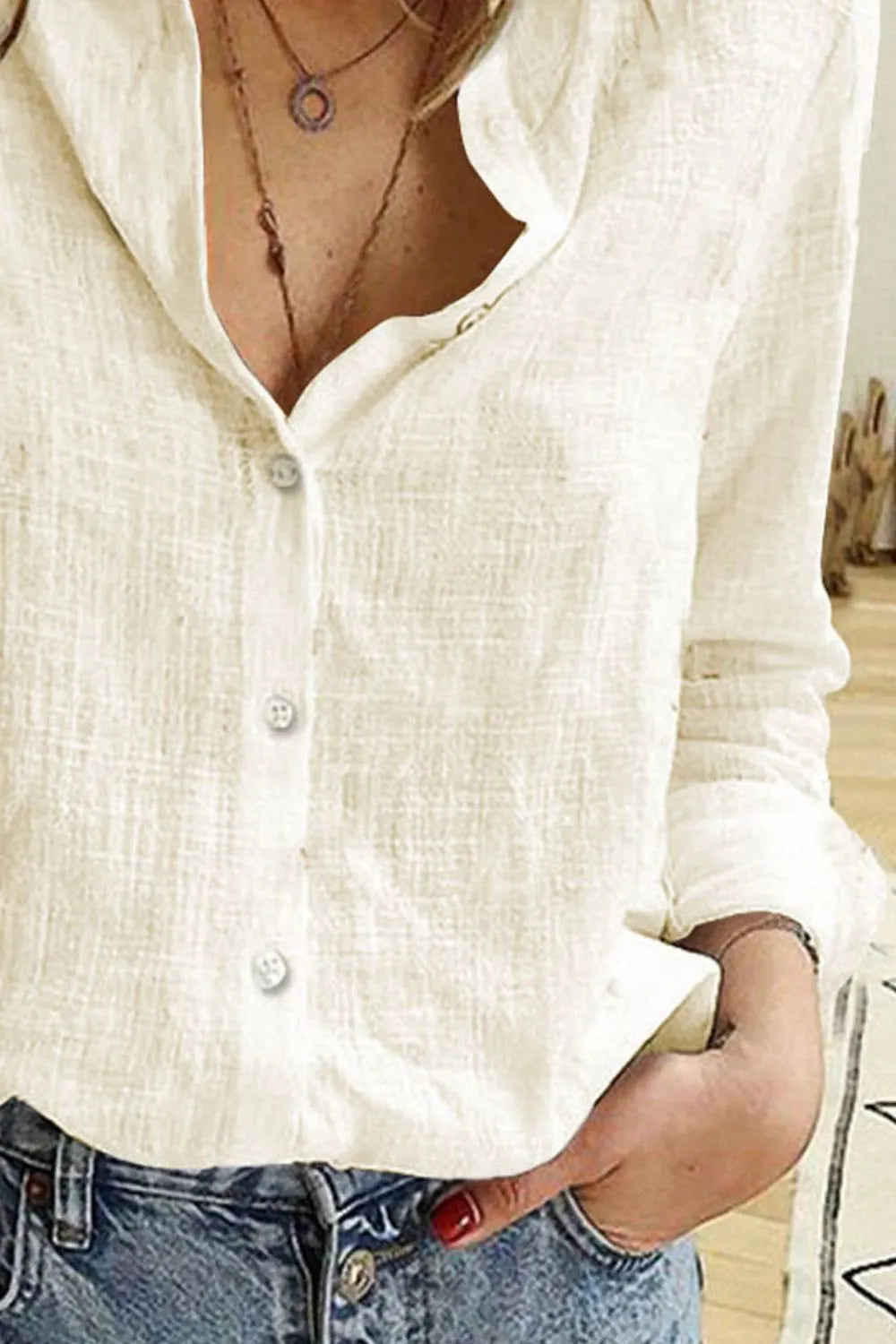 Camisa de manga larga con botones