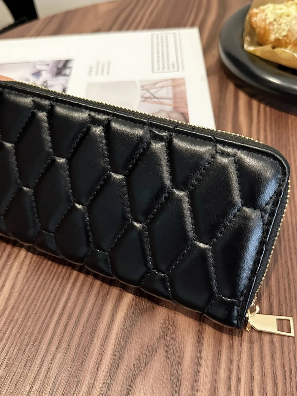 Cartera Pequeña de Piel Sintética de Color Liso