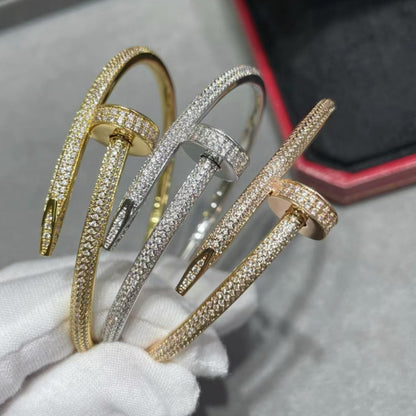 Pulsera de Plata 925 con Diamantes Tres Círculos Chapada en Oro