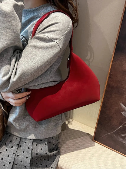 Bolso de Hombro Pequeño con Cremallera en Poliéster y PU