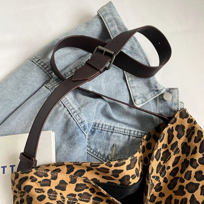 Bolso Tote con Estampado de Leopardo y Correa Ajustable