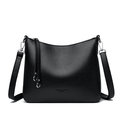 Bolso de hombro y bandolera de piel genuina versátil