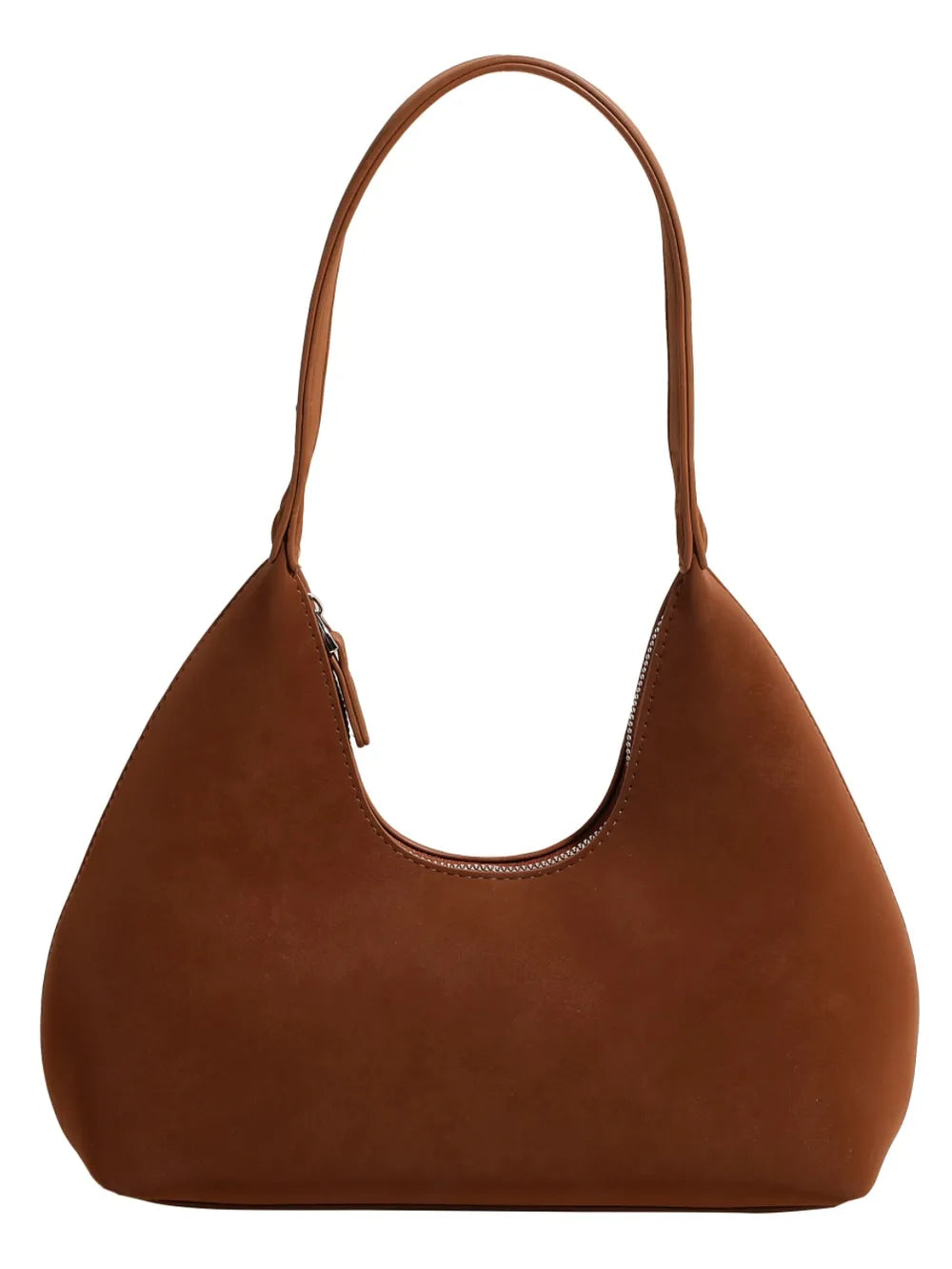 Bolso de Hombro Pequeño con Cremallera en Poliéster y PU