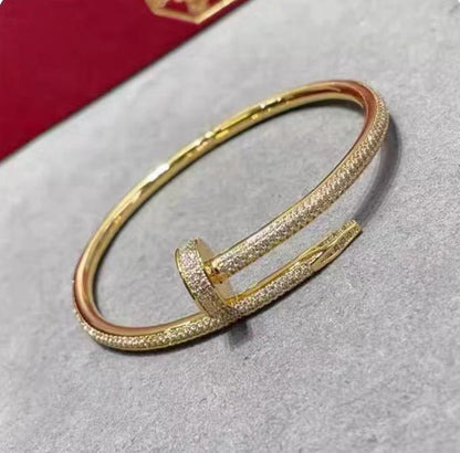 Pulsera de Plata 925 con Diamantes Tres Círculos Chapada en Oro