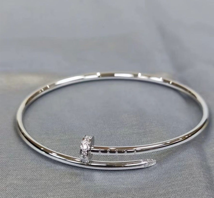 Pulsera de Plata 925 con Diamantes Tres Círculos Chapada en Oro