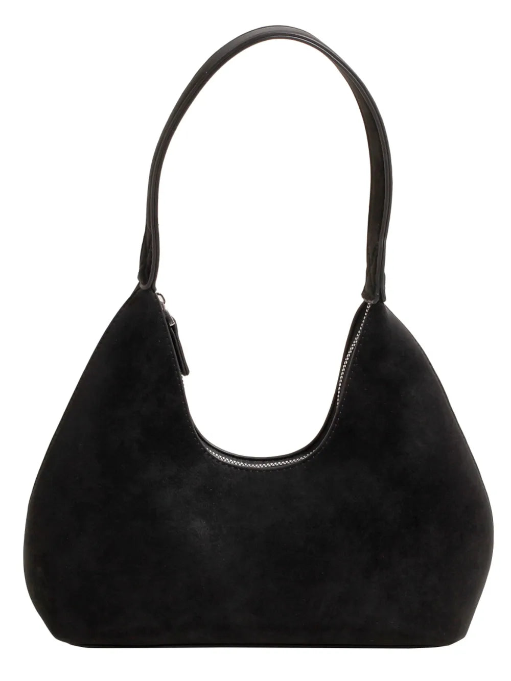 Bolso de Hombro Pequeño con Cremallera en Poliéster y PU
