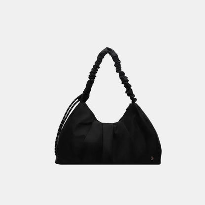 Bolso Tote Grande Fruncido con Decoración Metálica