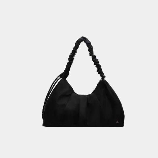 Bolso Tote Grande Fruncido con Decoración Metálica