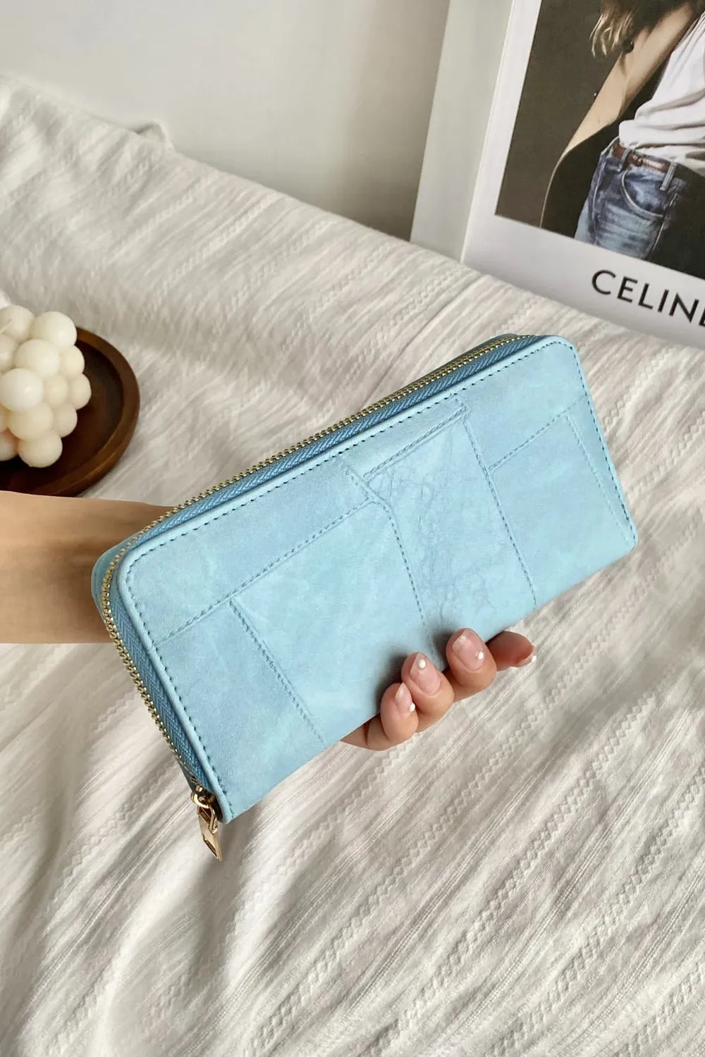 Cartera Pequeña de Piel Sintética con Múltiples Compartimentos