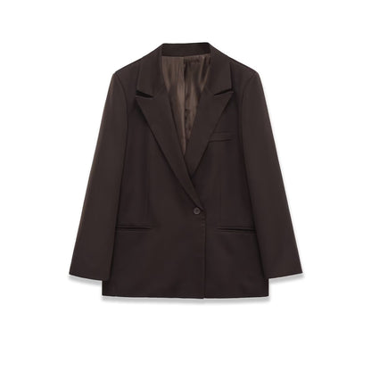 Blazer holgado de doble botonadura para mujer