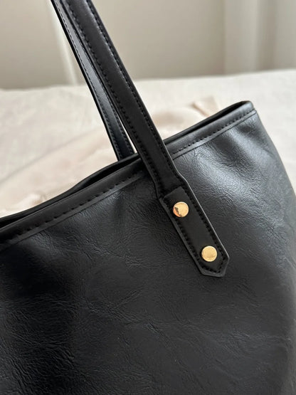 Bolso de Hombro Mediano de Piel Sintética
